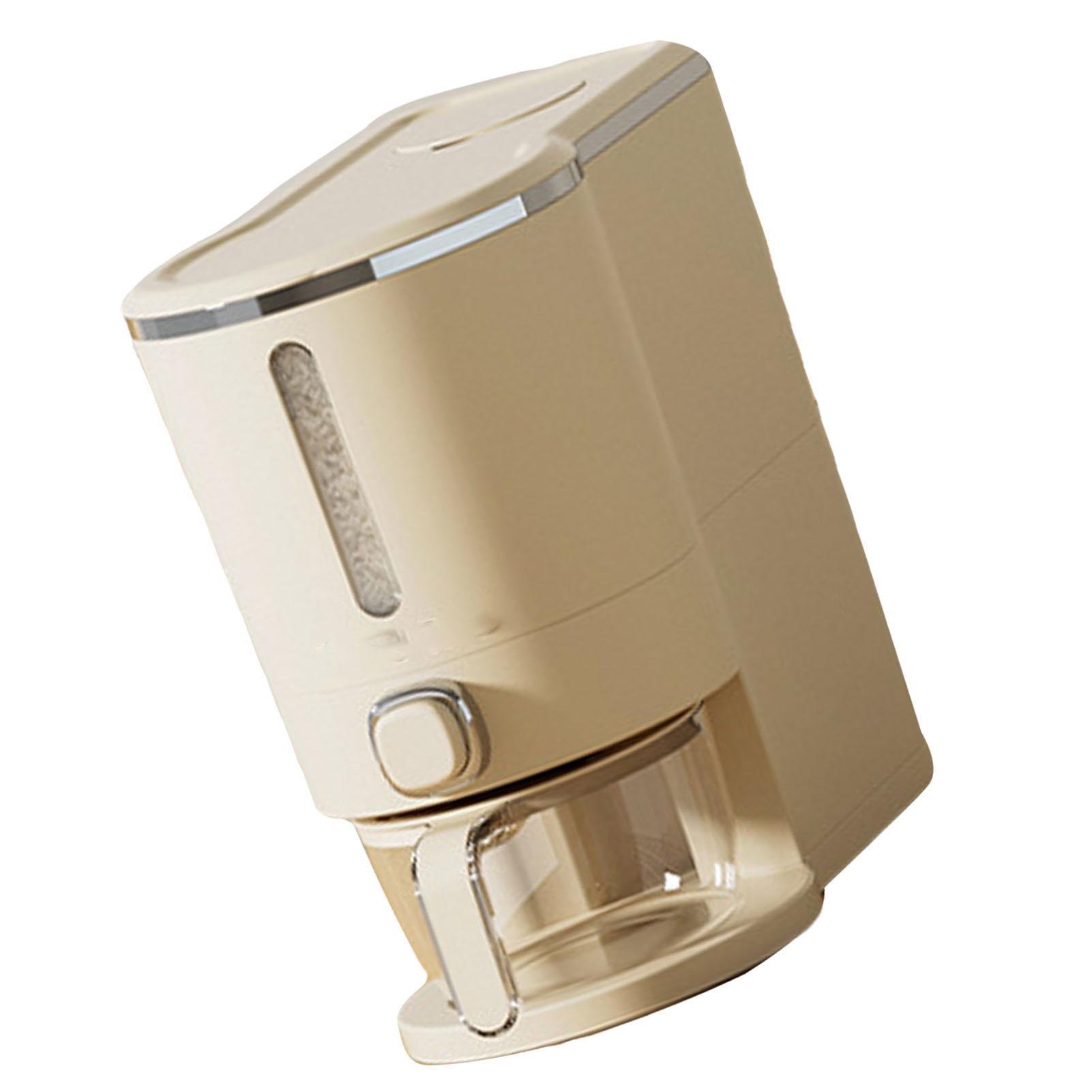 Kitchen Rice Dispenser Press Design Rice Container Food Storage Container Household Cereal Dispenser Bucket with Cup