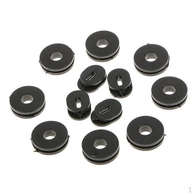 12pcs Bracket Side Cover Grommet for Motorcycle Car 5 Black