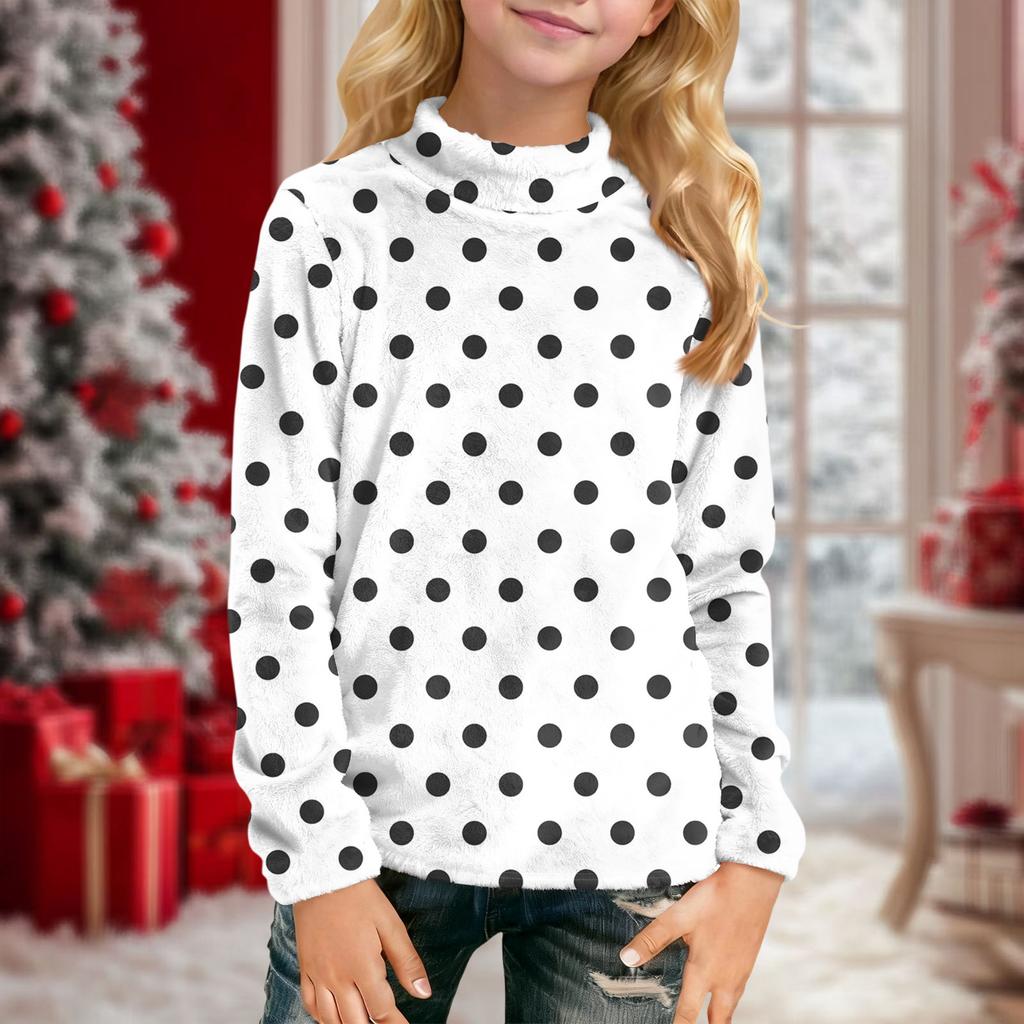 Dziecięce codzienne bluzki z długim rękawem z nadrukiem