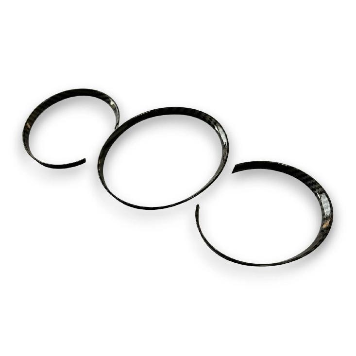 1 Set 3pcs Gloss Carbon Fiber Style Dashboard Dial Gauge Rings Bezel Trim for Porsche 981 Cayman Boxster GT4 GTS