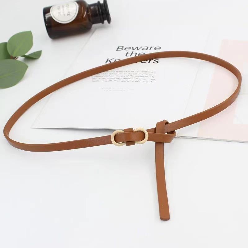 Summer Thin Belt Fashion Decoration with Dress for Women's Waist-hugging Simple and Versatile Shirt Ins Style Small Belt for Women