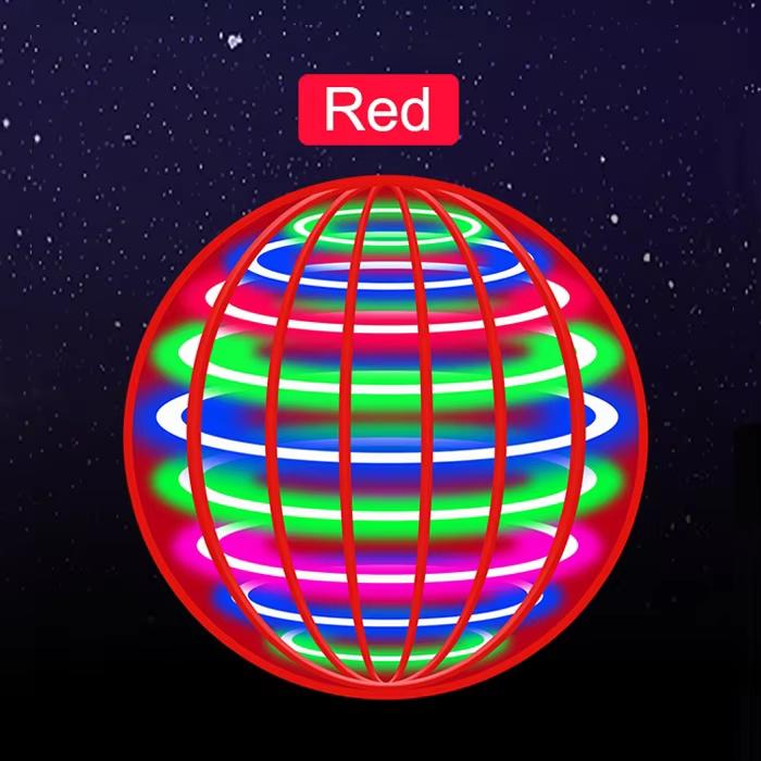 Flying Ball, Automatic Spinning Ball, LED Dazzling Lights, Floating Magic, Fan, UFO Flying Machine, Toy, Gift, Game, Sports Ball красный