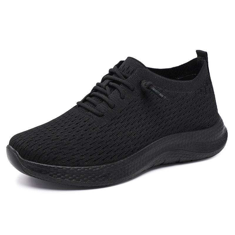 Women's shoes Casual shoes Flying woven breathable single shoes Soft sole Lightweight shoes Women's lace-up shoes