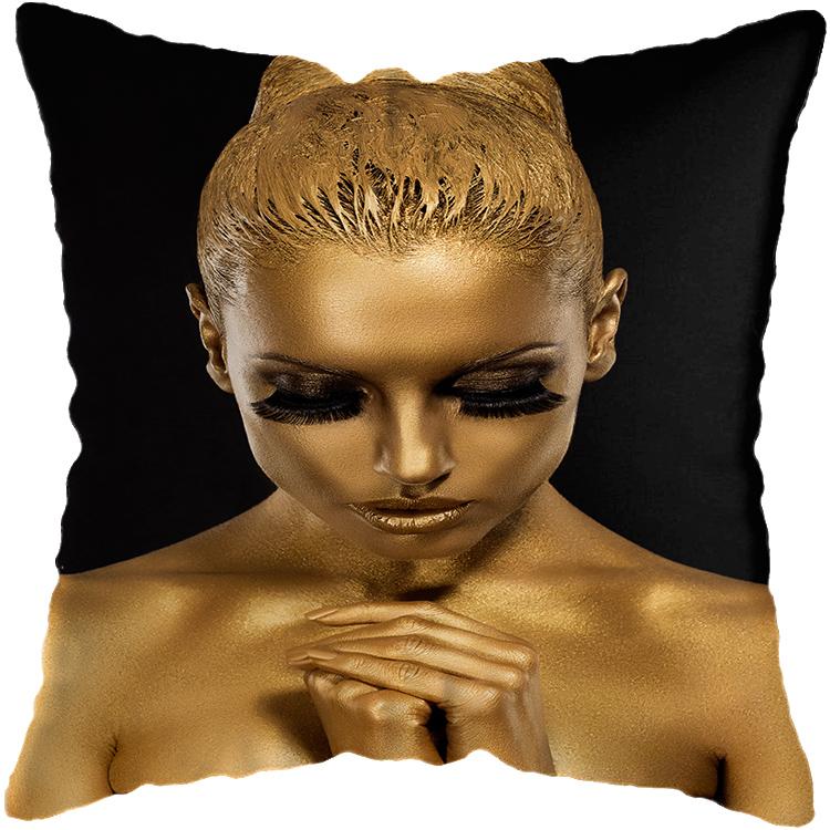 

Наволочка для спальни, черно-золотая африканская женщина, декоративная подушка для гостиной 40x40cm