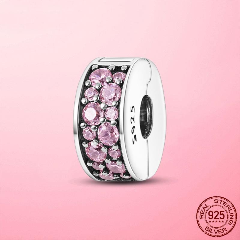 Verschlussclip 925 Silber Sicherheitskette Clip Charms Stern Perlen Stopper passend für Original Dora Armband Original DIY Schmuck