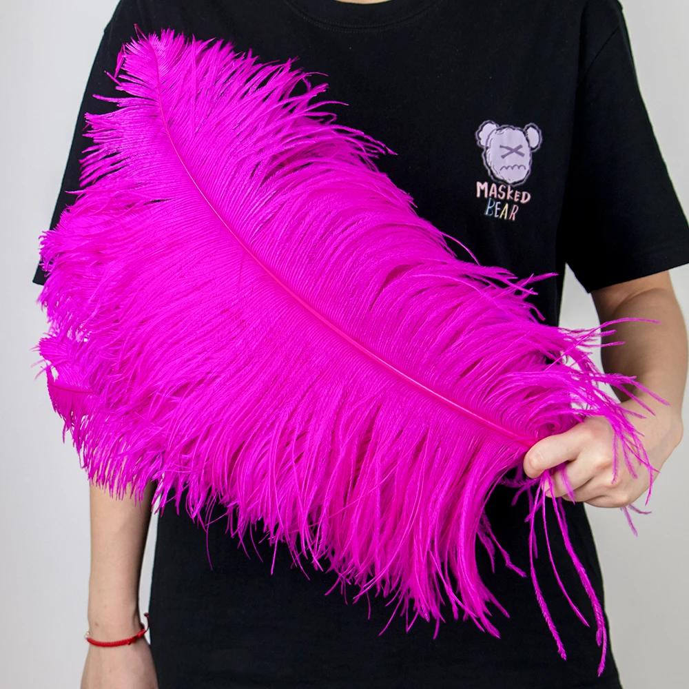 10Pcslot Natural Long Ostrich Feather Bulk 40-65CM16-26inch for Wedding Party Dining Table Center Vase Decor Home Lamp Feather