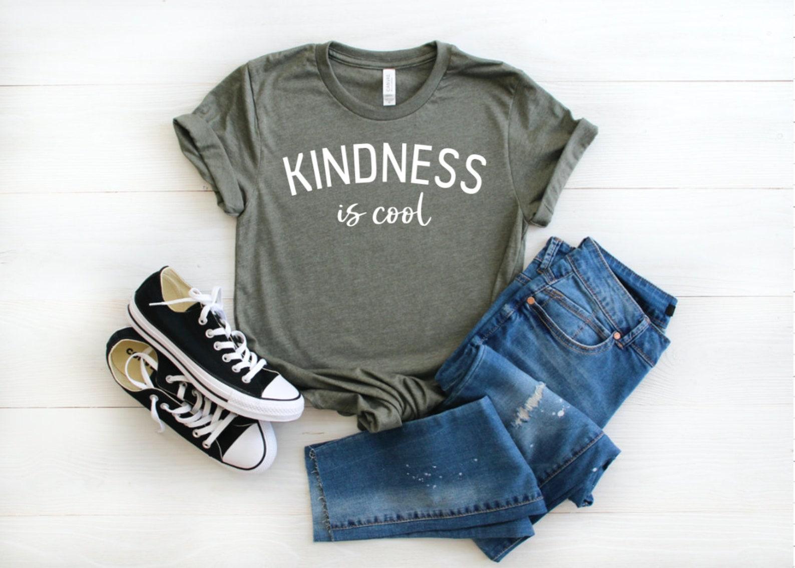 Kindness is Cool, Be Kind, Women s Graphic Tee, Short Sleeve Shirt 2XL