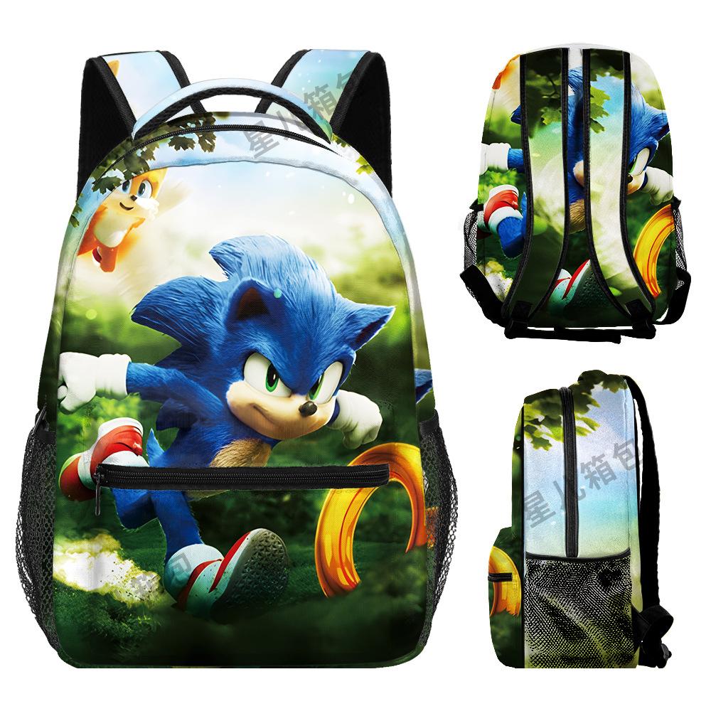 School Bag Elementary School Student Animation Backpack Cartoon School Bag 3D Digital Color Printing Oxford Cloth Backpack