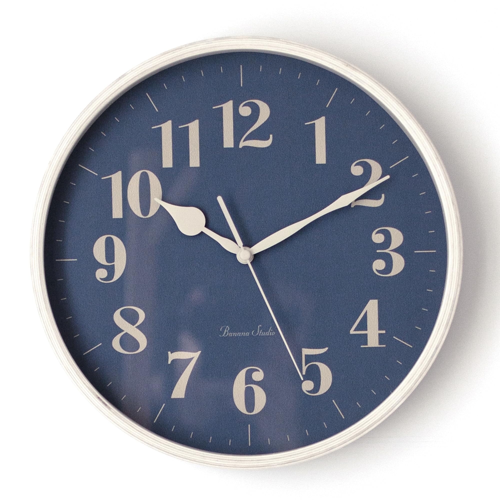 

21 Blue Vintage Hour Table Lightweight Wood Living Scandinavian Style Natural [Banana Kobo] Clock/Wall Clock, Silent, Glass, 30x30x4.5cm, (705g),