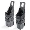SHENKEL FAST Mag Pouch for Handguns, Black, Set of 2, MOLLE Compatible, Airsoft/Airsoft Game