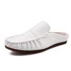 2026 Summer Semi Drag Casual Shoes Mules Men Backless Loafers Slippers Peas Shoes Slip On Flats Man Slides Sandals