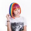 Cosplay Short Rainbow Wig For Women Party Fun