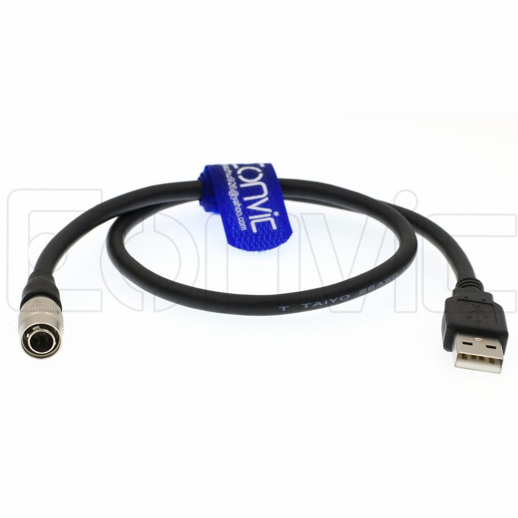 Eonvic 4-Pin Hirose Male To USB Power Cable for Zoom F4, F8, Sound Devices 688/644/633 Recorders
