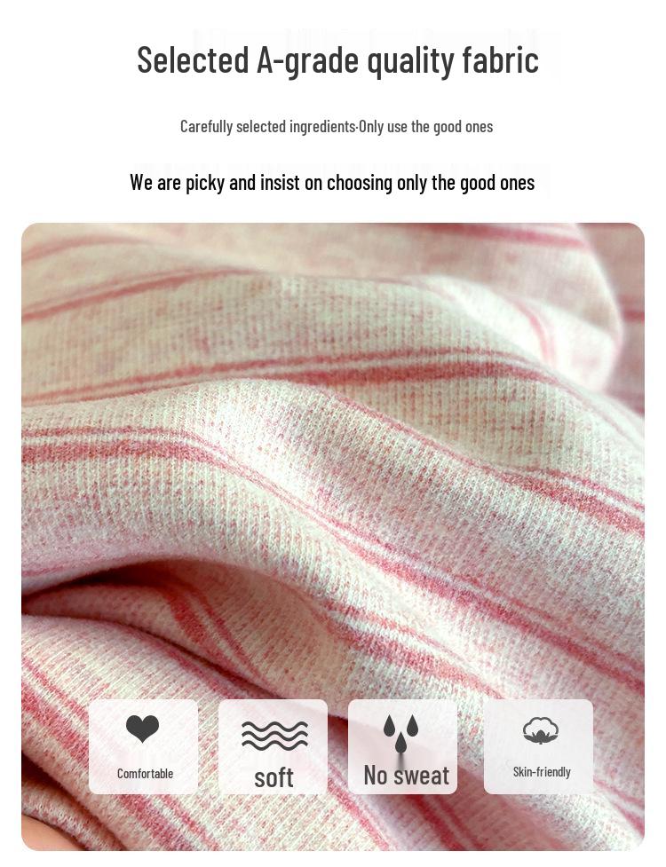 Children's Velvet Cotton Underwear Set: Thickened Autumn Striped Home Wear for Boys and Girls