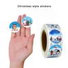 500 szt./rolka Świąteczna Naklejka Uszczelniająca do Torebek na Cukierki Etykieta na Torebkę z Prezentem Dekoracyjne Naklejki na Pudełko z Upominkami