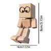 Wooden Figure Shaking Feet Shaking Feet Car Dashboard Ornament Car Ornaments Sculpture for SUV Truck Sedan RV Dormitory