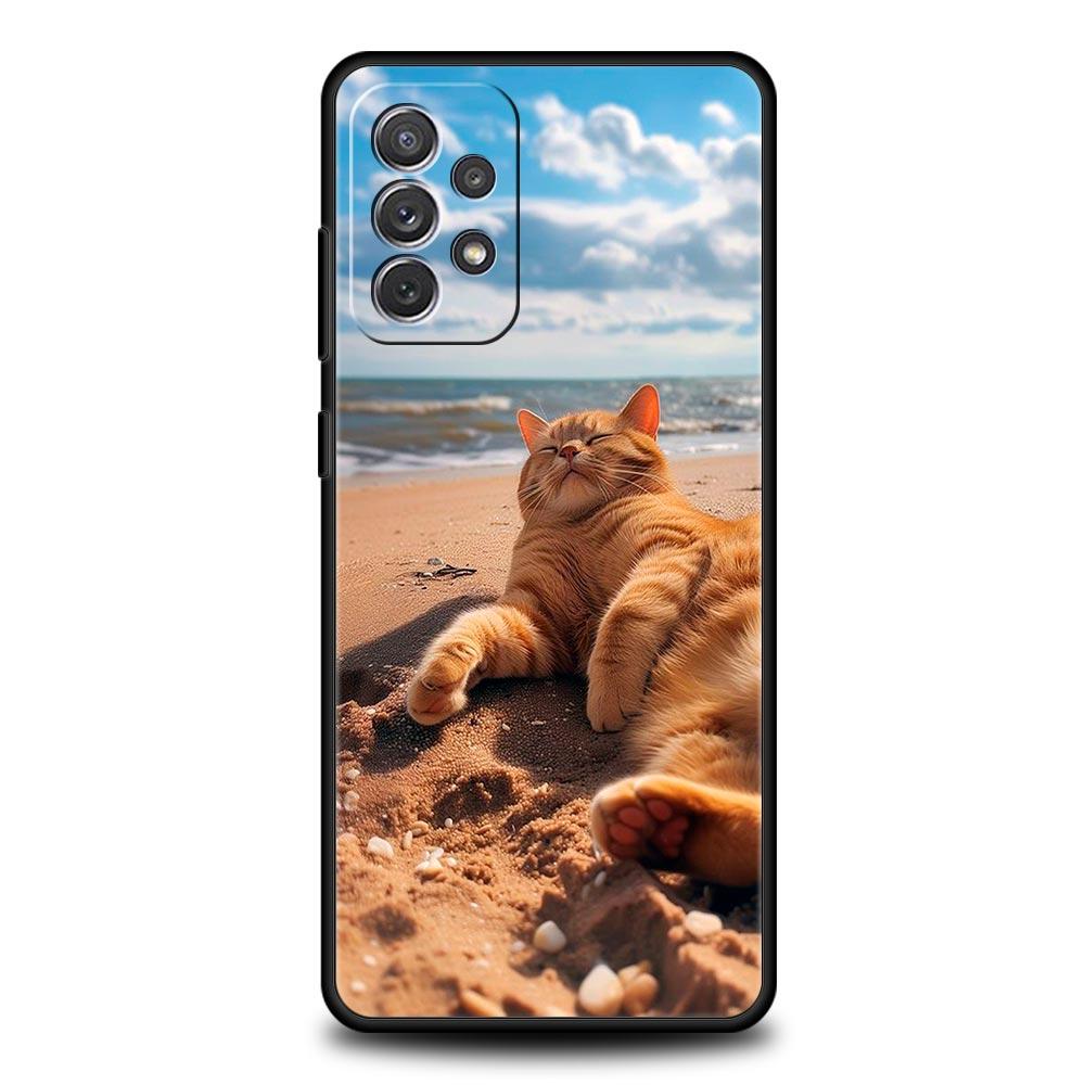 Summer Beach Scene at Sunset Case for Samsung A51 A71 A21S A12 A11 A15 A25 A31 A41 A23 A33 A53 A73 A05S A13 5G A35 A55 Cover