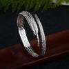 S999 Retro Retro Angel Feather Opening Adjustable Silver Bracelet Unisex Bracelet Buddhist Bracelet