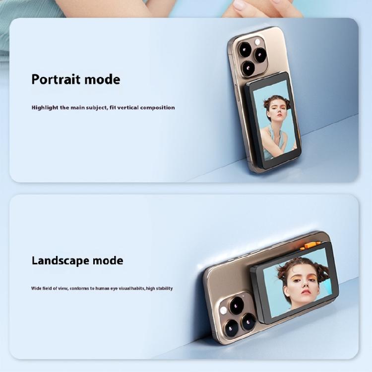 Low Latency Magnetic Phone Vlog Selfie Monitor Screen 5Ghz Wireless Recording Back Camera Selfie Monitor Projector