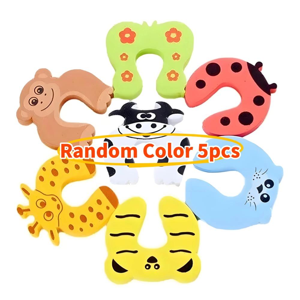 

2/5 шт. Детский безопасный EVA стопор для двери Защита от защемления пальцев Милый дизайн животных Защитный замок для мебели Уход за новорожденными 1 Set