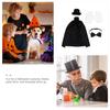 Alasum Kids' 4-Piece Magician Costume Set, Includes Top Hat, Bow Tie, Cape, and Gloves, Prop Suit, and Magic Supplies, Perfect as a Birthday Gift