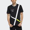 Adidas Neo Allover Print Breathable Straight Tee Men Tops Black DW8114