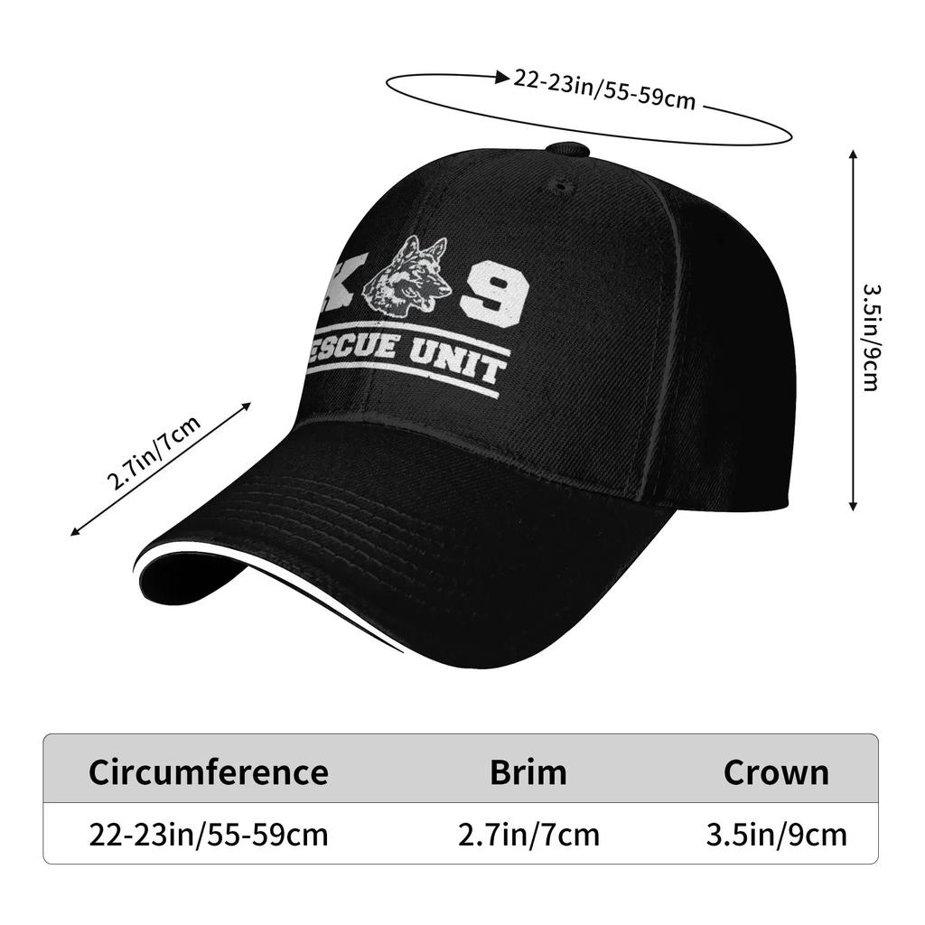 K Rescue Unit Baseball Cap 9 Hiking Fishing Adjustable Hip Hop Hats Men Adult Casual Custom DIY Snapback Cap