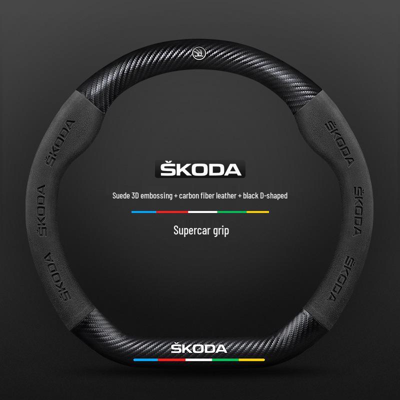 Steering Wheel Cover for Skoda: Octavia, Kamiq, Kodiaq GT, Superb, Karoq, Scala