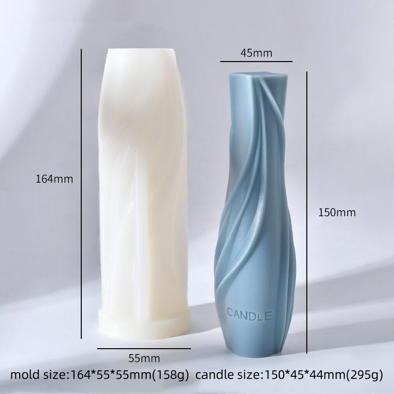 Nordic Perfume Bottle Candle Silicone Mold Classic Geometric Cylindrical Candle DIY Plaster Resin Soap Mold Home Decoration Gift