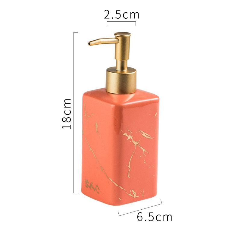 Color Ceramic Bathroom Soap Dispenser Shampoo Bottle Creative Color Household Liquid Soap Dispenser Cabins Hotel Apartment