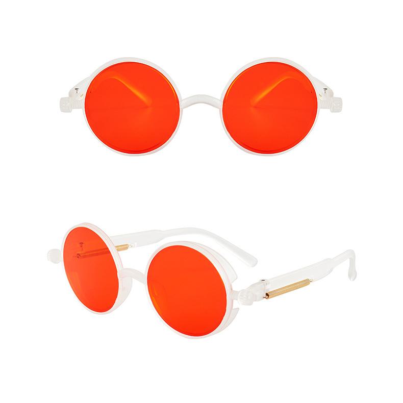 Vintage Punk Steampunk Sunglasses UV400 Round Frame Design Colored Lenses Glasses Eyewear Gothic Men Women Sunglasses Steampunk
