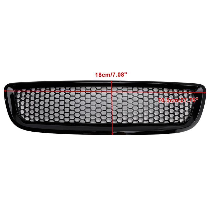 Artudatech Gloss Black Front Bumper Honeycomb Grille Grill Fit Volvo S40 V50 2008-2012