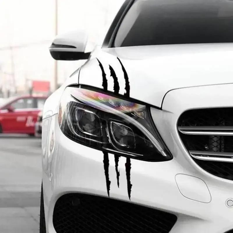 Car Stickers Ghost Claw Lamp Eyebrow Reflective Car Stickers Car Headlights Scratch Creative Stickers Accessories
