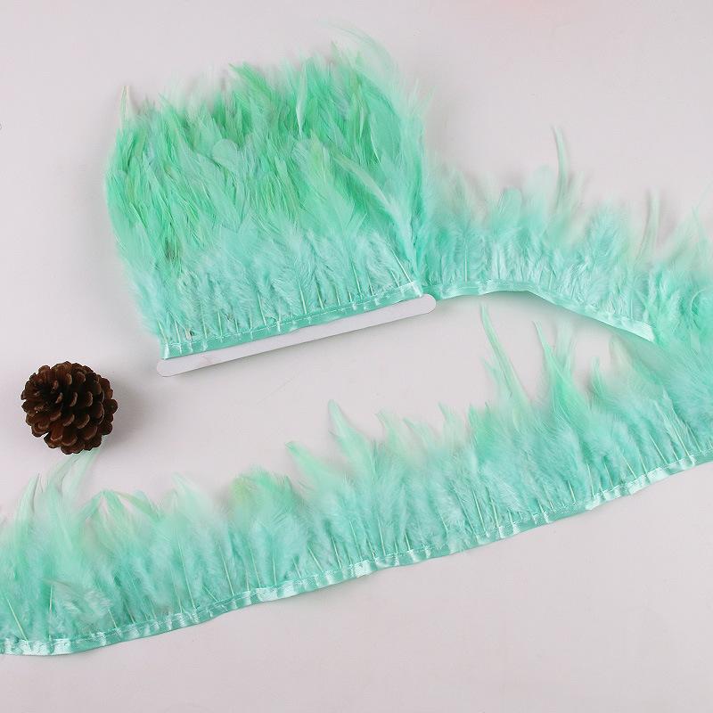 Diy White Feather White Tip Cloth Strip Jewelry Handicraft Decoration Wedding Dress Skirt Clothing Accessories