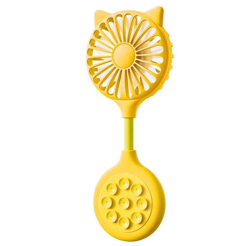 

Портативний міні-вентилятор на присосці, милий, з USB-зарядкою, маленький вентилятор, регульований, складаний ручний вентилятор для наклейки на задню панель телефону, стіни, для вулиці A3