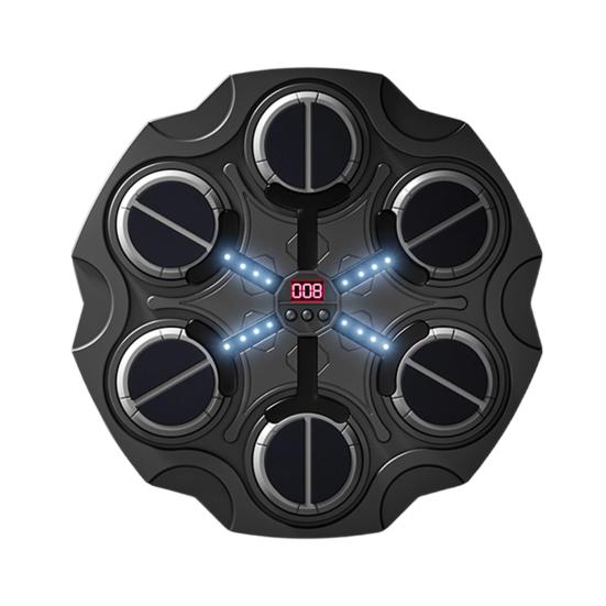 Muzikinis bokso aparatas su pirštinėmis, montuojamas ant sienos, Bluetooth suderinamas bokso taikinys su LED, 9 greičių reguliuojamas elektroninis bokso treneris, smūgiavimo padėklas