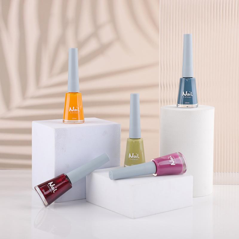 Oil-based Nail Polish Non-peeling Non-bake Fast-drying Lasting Nude Color Transparent Nail Salon Full Set of Nail Polish