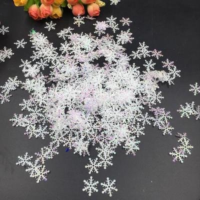 300Pcs/bag White Snowflake Artificial Christmas Festival Party Home Decor Ornaments