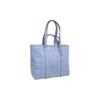 COACH handbag 35 Classic old flower all over printed plain denim and leather Tote bag Tote bag shopping bag shoulder large size same style for men