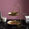 Nordic Luxury Cake Fruit Plate Entrance Key Double-layer Removable Desktop Shelf Jewelry Snack Plate Shelf Decor