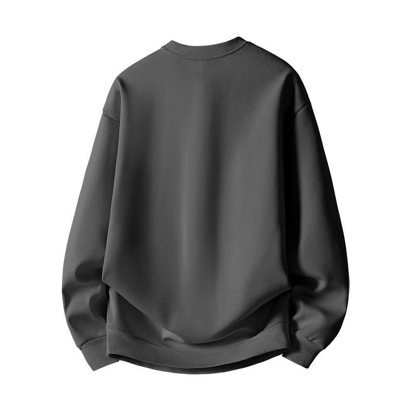 8XL Men's Casual American Style Hoodie: Round Neck, Long Sleeve Pullover for Spring and Autumn.