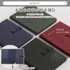 [BLUE SINCERE] A5 Genuine Leather Slim Notebook Cover, Holds 2 Books, Fits College Notebooks, Includes Pen Holder, Bookmark, and Card Slots, Available