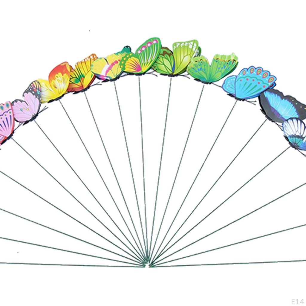 24 -fold Stakes Lawn Decorations Butterfly Outdoor for Party