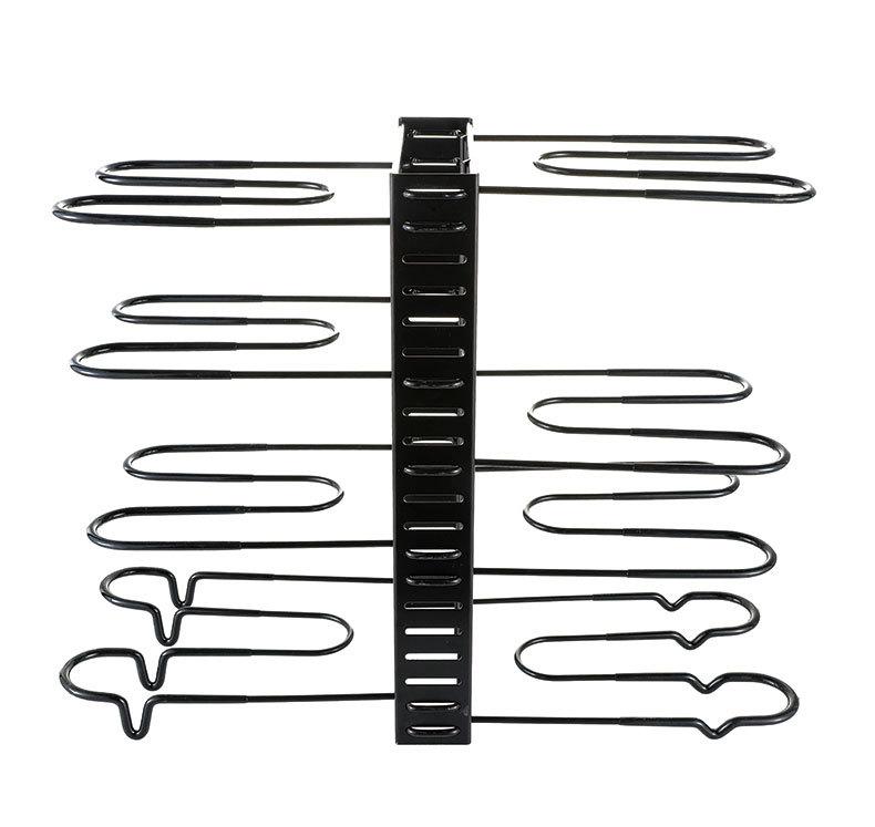 

Органайзер для кастрюль и сковородок, кухонное хранение, легко разбирается, многослойная железная проволока, двусторонняя кастрюля для хранения на кухне чёрный