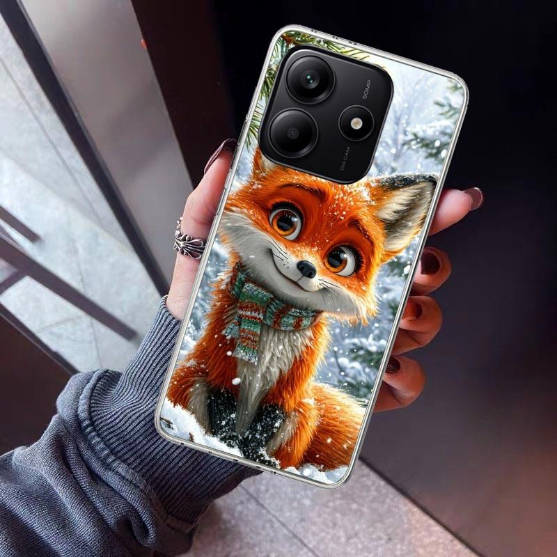 Animal Fox Phone Case For Xiaomi Redmi Note 10 11 12 13 14 15 Pro Plus 11S 12S 14S 11T 11E 10S Soft TPU Back Cover Redmi Note 14