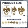Tibetan Style Alloy Pendants Dragon Mixed Color 34.5~35x27~27.5x2~3mm Hole: 2.5mm 36pcs/box