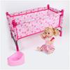 Children's Dollhouses Crib Bed Toy Accessory for Most Dolls for Imaginative Playing Daily Casual Use Decoration