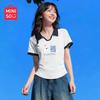 MINISO Women's Slim Fit Polo T-Shirt