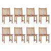 Day and Night - Day and Night Garden Chairs 8 Units Solid Teak Wood with Cushions