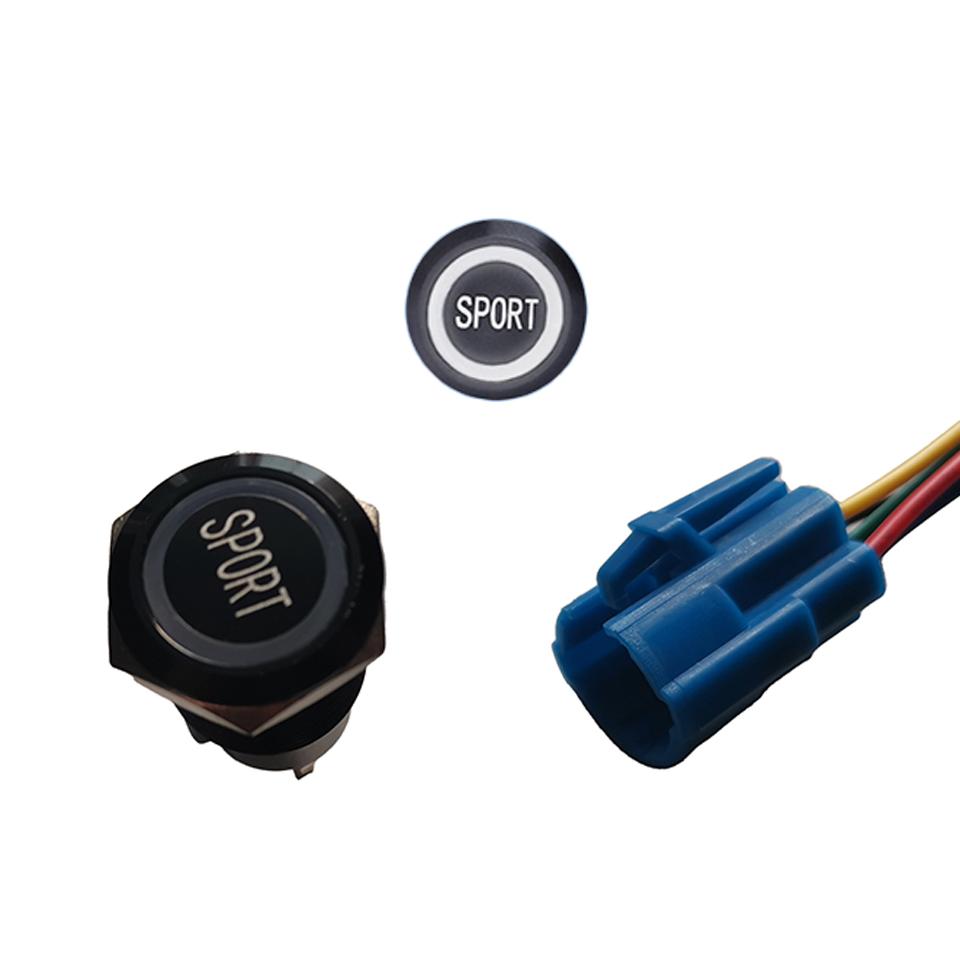 19Mm Metal Push Button Switch 1No1Nc Momentary Latching Ip67 E60 Car Start Ignition Push Button Switch With Led Light 12V 24V